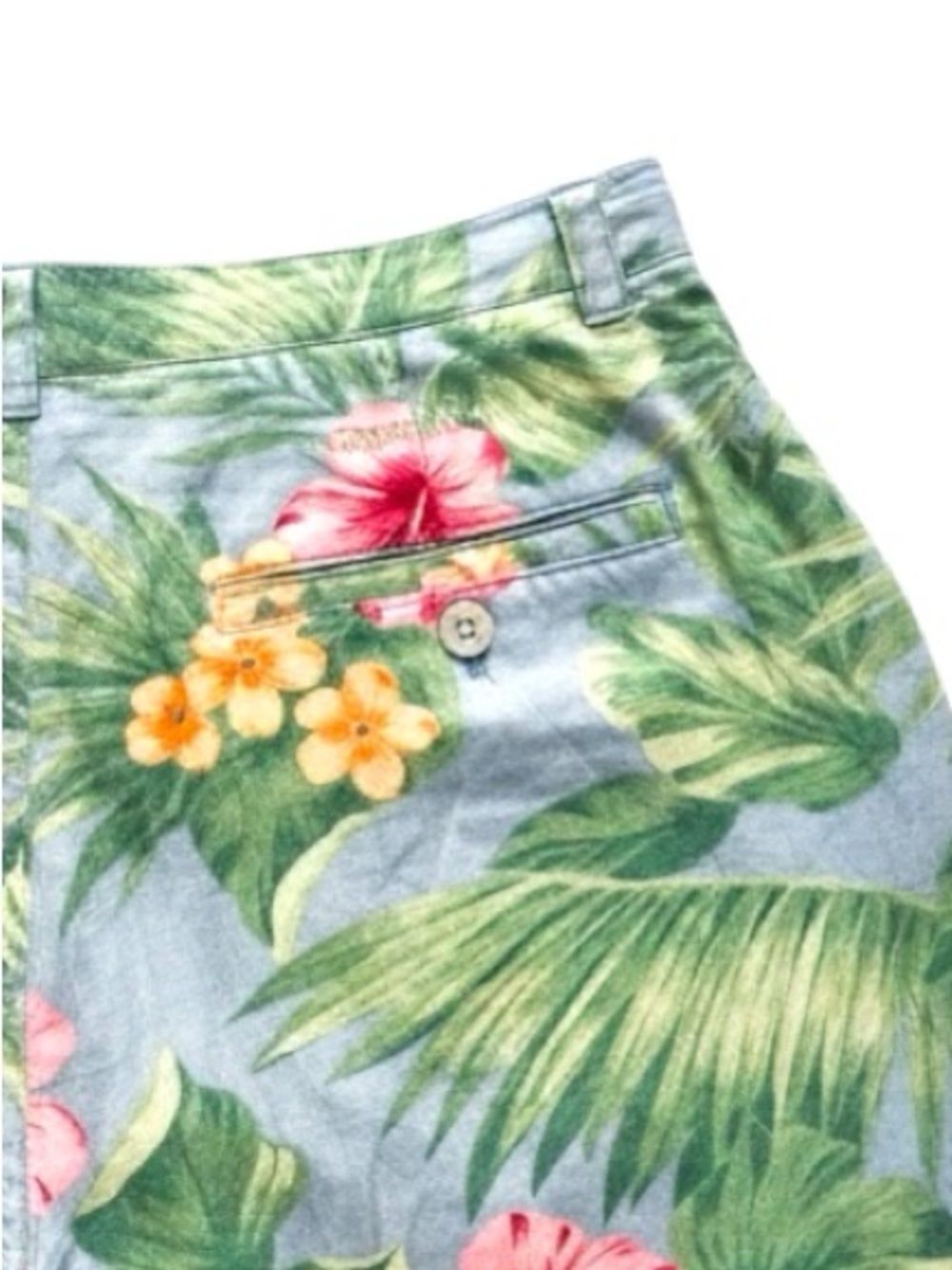 Lauren Ralph Lauren Size 10 tropical floral print 100% linen bermuda shorts - Picture 5 of 7